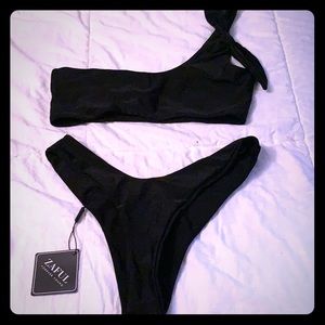 Zaful one shoulder bikini set